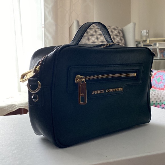 🖤🐧👑BLACK LEATHER VINTAGE JUICY COUTURE PURSE👑🐧🖤 - Picture 5 of 5